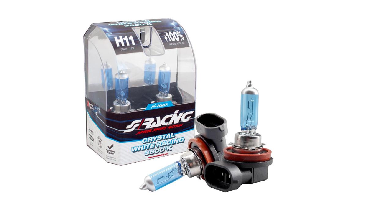 Simoni+Racing+Ampoules+Halog%C3%A8ne+%27Crystal+White+Racing%27+H11+%283800K%29+12V%2F55W%2C+set+de+2+pi%C3%A8ces+ECE-R37